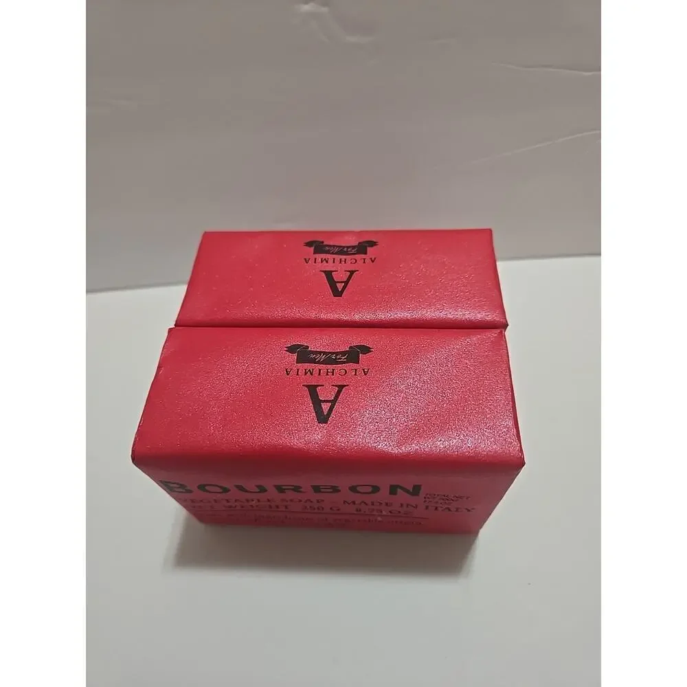 ALCHIMIA Bourbon Vegetable Soap. Made In Italy - (total 17.5 Oz), Quantity 2